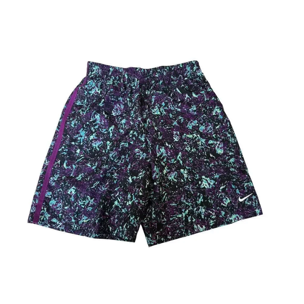 Nike Boys Blue Multi Printed Dri-FIT Training Shorts Size XL